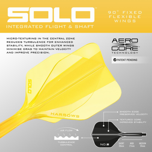 Preview: Harrows SOLO 2 Flights gelb